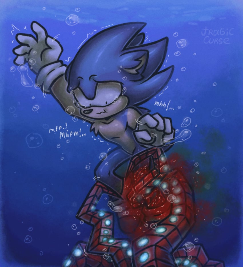 2024 anthro asphyxiation blood blue_body blue_fur bodily_fluids bubble cephalopod clothing coleoid drowning eulipotyphlan forced fur gloves gore handwear hedgehog hi_res male mammal marine mollusk motion_lines octopodiform octopus ryona scared sega signature solo sonic_(series) sonic_the_hedgehog sonic_the_hedgehog_(series) tears tragiccurse trapped underwater water white_clothing white_gloves white_handwear