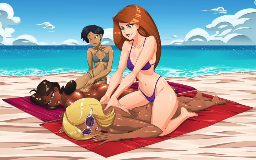 4girls amphibia anoneysnufftan applying_sunscreen ass beach beach_towel bikini black_hair blonde_hair brown_hair corpse dark-skinned_female dark_skin dead death disney disney_channel embarrassed female female_only glasses green_eyes humiliation imminent_death kick_buttowski killer_lotion kim_possible kimberly_ann_possible long_hair lotion marcy_wu massage murder nail_polish nude ocean oil oiled omiiverse orange_eyes orange_hair penny_proud peril rubbing sand seaside shannon_(kick_buttowski) shiny_skin short_hair sky snuff summer sunbathing sunglasses sunscreen swimsuit tan tanned tanned_female tanned_skin the_proud_family tinted_eyewear tongue_out towel waiting_for_turn