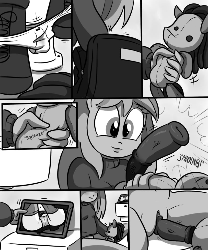 anthro black_and_white breasts comic dildo english_text equine female friendship_is_magic hair horse insertion killryde lust_from_afar masturbation monochrome my_little_pony panties penetration pony pussy rainbow_dash_(mlp) rarity_(mlp) sex_toy straight_hair tagme text underwear vaginal_insertion vaginal_penetration