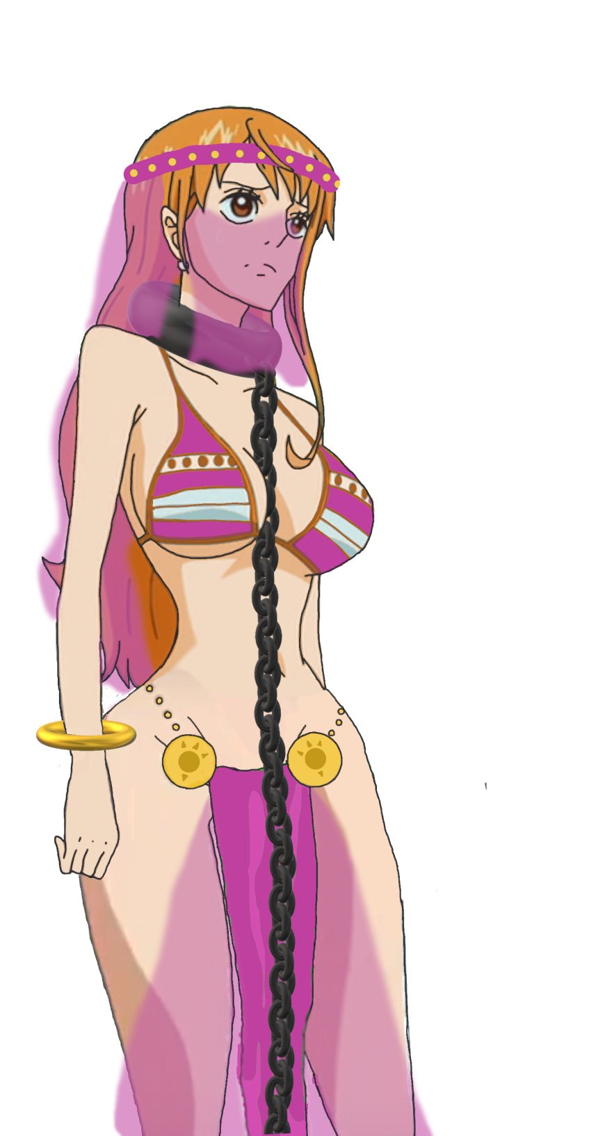 1female 1girls 2d bare_arms bare_legs bare_midriff bare_shoulders bare_thighs belly_button belly_dancer belly_dancer_outfit big_breasts big_breasts bracelet brown_hair captured captured_girl captured_hero captured_heroine celestial_dragon chain_leash chained chained_collar chained_up chains chains cleavage coin coin_belt coins collar dancer dancer_class dancer_girl dancer_outfit earrings edit edited edited_image face_veil female female_only ginger_hair girl girl_only gold_bracelets golden_bracelets harem harem_girl harem_jewelry harem_outfit harem_pants head_piece headband inner_sideboob leash leash_and_collar leashed_collar leashed_female light-skinned_female light_skin loincloth long_hair metal_collar midriff nami nami_(one_piece) navel one_piece only_female only_girl photoshop pink_earrings pink_headband pink_loincloth pink_silk png see-through see-through_clothes see-through_clothing see-through_pants see-through_veil see_through_silk silk slave slave_bikini slave_collar slave_outfit slavegirl thick_collar thick_thighs transparent_background underboob veil world_noble world_noble_slave