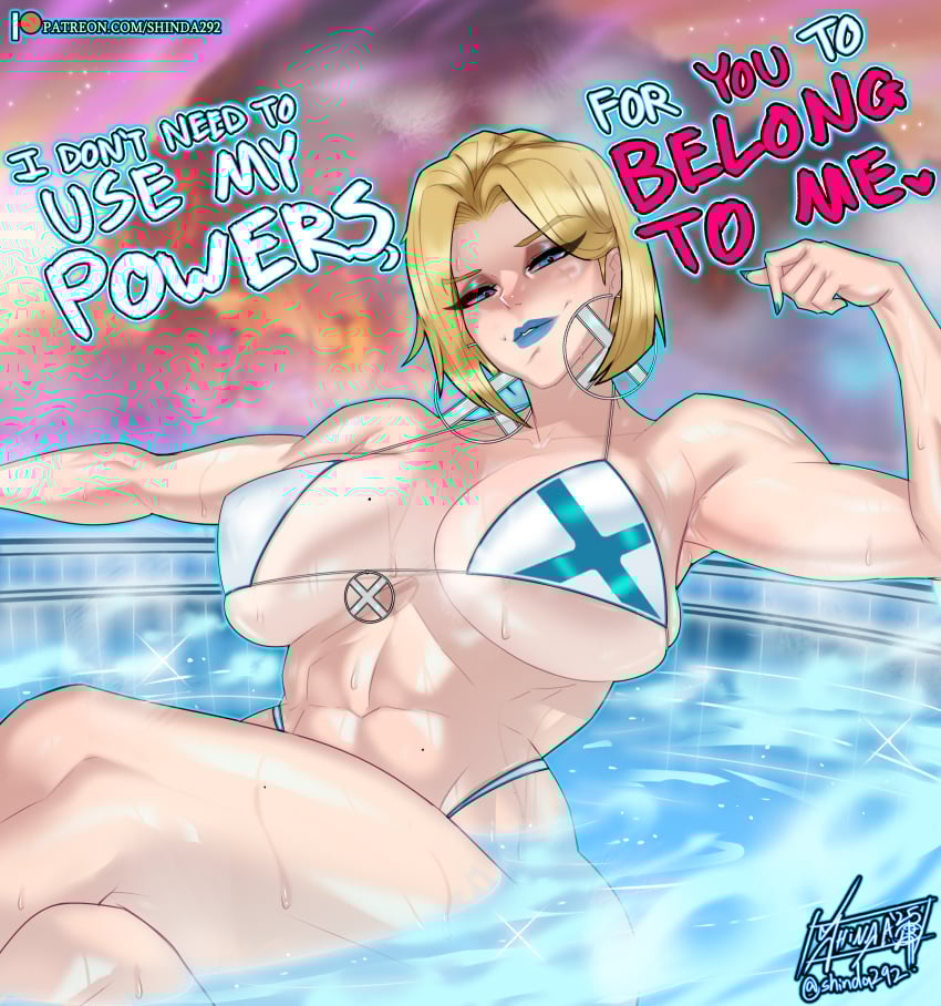 1girls abs emma_frost female female_only huge_breasts human marvel shinda292 solo solo_female voluptuous x-men