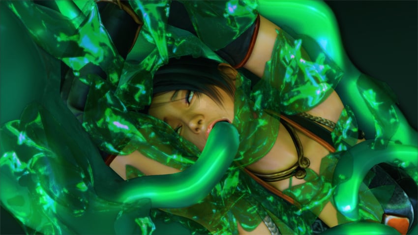 3d ahe_gao animated asphyxiation dazed dead_or_alive dead_or_alive_5 defeated eaten_then_fucked eyeroll faint hand_over_another's_mouth kktzane knocked_out momiji_(ninja_gaiden) ryona tagme tentacle tentacle_in_mouth tentacle_rape unconscious vore white_eyes