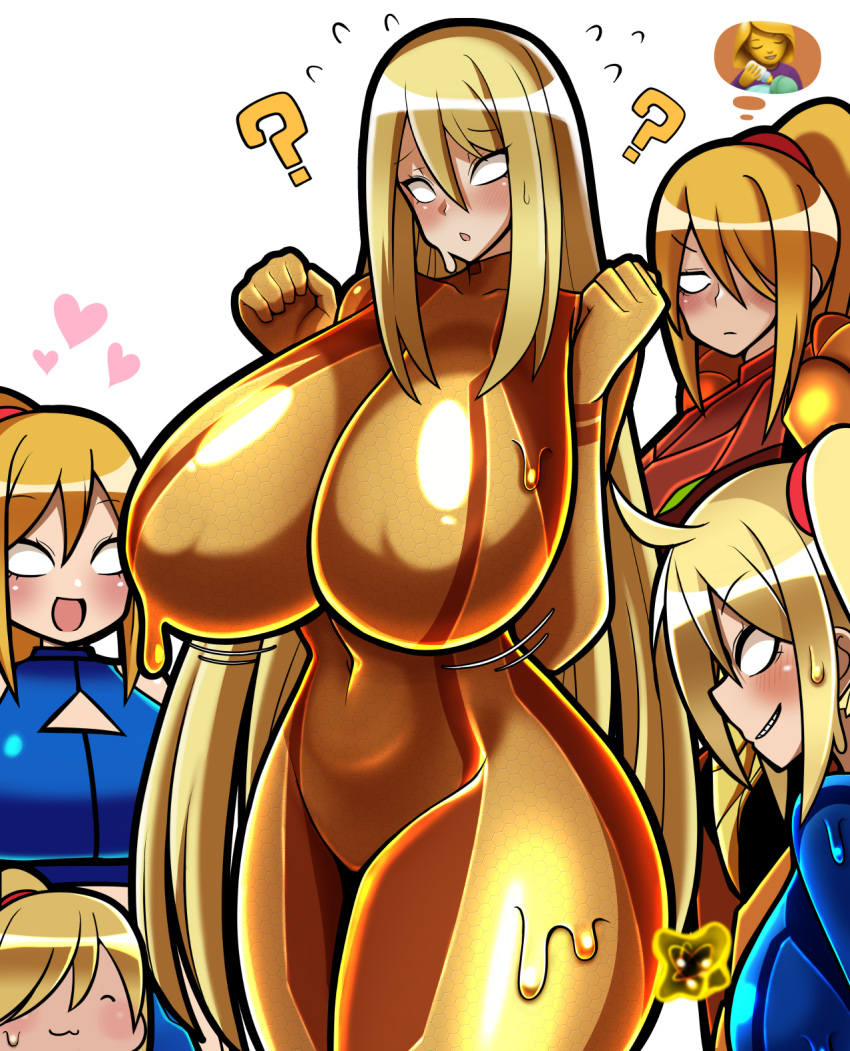 2024 blonde_hair huge_breasts iriomote_umineko metroid nintendo sa-x tagme thick_thighs zero_suit