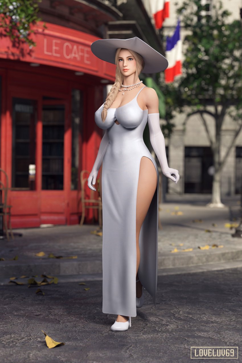 3d blonde_hair busty dead_or_alive female female_focus female_only helena_douglas high_heels hourglass_figure long_hair loveluv69 pinup pinup_pose tagme wide_hips