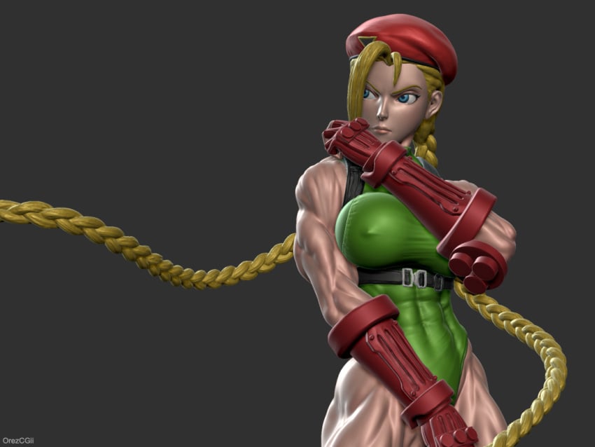 1girls 3d 3d_(artwork) abs angry_face beret blonde_hair blue_eyes breast_implants cammy_white capcom fake_breasts gauntlets grey_background huge_breasts large_breasts leotard looking_at_another muscles muscular muscular_arms muscular_ass muscular_female muscular_legs muscular_thighs nipples nipples_visible_through_clothing simple_background skin_tight sole_female solo solo_female straps street_fighter street_fighter_v twin_braids twintails zbrush zerocgii