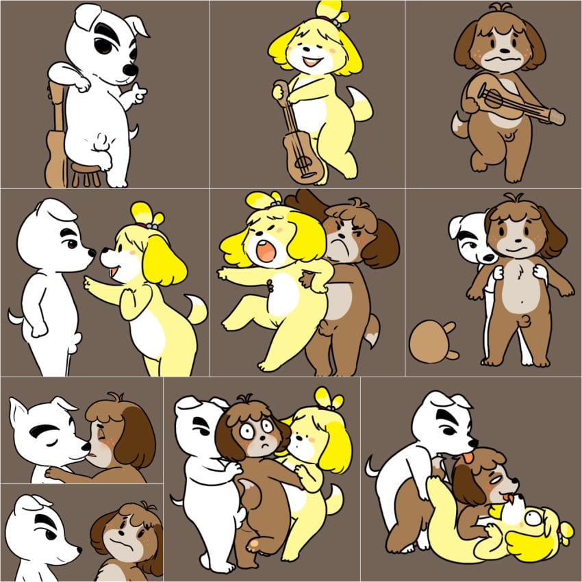 3_toes :c :d :o anal anal_sex animal_crossing anthro ass balls beige_fur bent_over bisexual black_nose black_skin blush brother brown_background brown_eyes brown_fur canine chubby closed_eyes comic digby_(animal_crossing) doggy_style eyelashes female flaccid flat_chested freckles french_kiss from_behind frown fur gay group group_sex guitar happy hi_res incest instrument isabelle_(animal_crossing) k.k._slider kissing looking_at_viewer looking_away lying male nintendo nishi nude o.o on_back open_mouth opposite_sex_twins orgy pawpads paws penetration penis plain_background pose pussy raised_leg seat sex shocked sibling sister smile standing stool surprise_buttsex tongue tongue_out train_position video_games white_fur wood yaoi yellow_fur