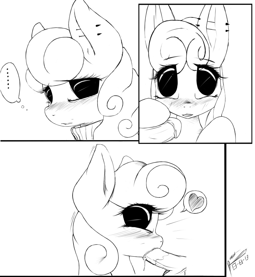 2013 black_and_white blush carrot_top_(mlp) equine female friendship_is_magic horse majikplant420 male monochrome my_little_pony oral oral_sex penis pony sex straight