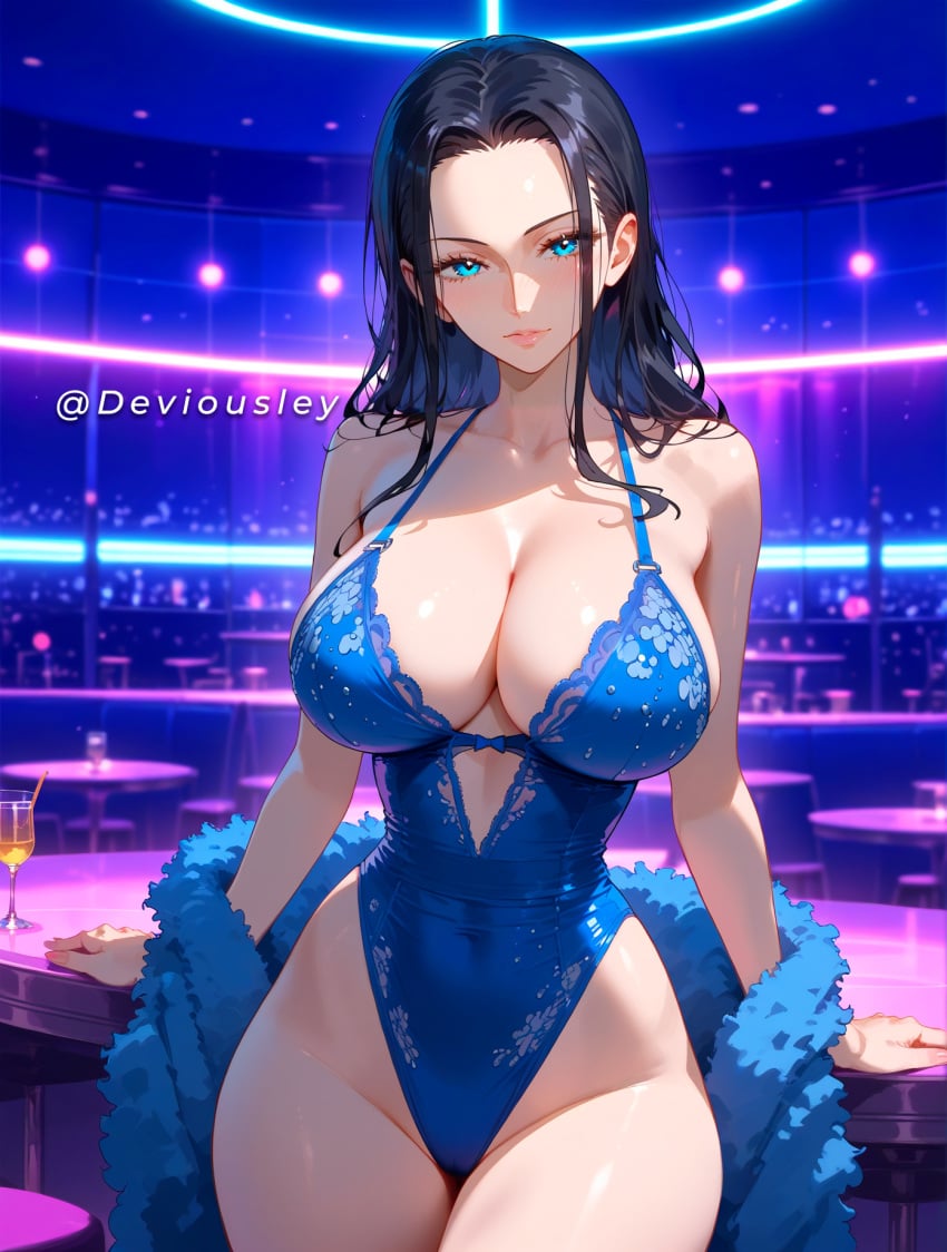 ai_generated deviousley female female_only lingerie nico_robin one_piece