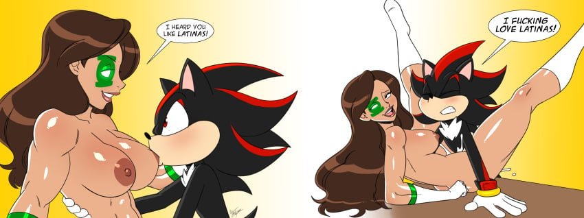 1boy 1boy1girl 1girl 1girls 2025 aeolus06 anthro anthro_on_human anthro_penetrating anthro_penetrating_human breast_sucking breasts brown_hair clenched_teeth cum cum_in_pussy dc_comics female i_just_love_latinas_sonic jessica_cruz latina legs_open legs_spread long_hair male meme mobian mobian_(species) nipples sex shadow_the_hedgehog sonic_(series) sonic_the_hedgehog_(series) speech_bubble straight table text vaginal_penetration