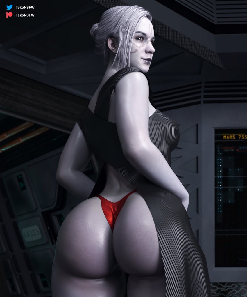 1girls ass big_ass big_butt clothed clothed_female clothing female gown gown_lift grey_body grey_skin grin grinning grinning_at_viewer jedi:_fallen_order light_clothing markings markings_on_face merrin presenting presenting_hindquarters skimpy skimpy_clothes smile smiling smiling_at_viewer solo solo_focus star_wars tattoo tattoo_on_face tekonsfw