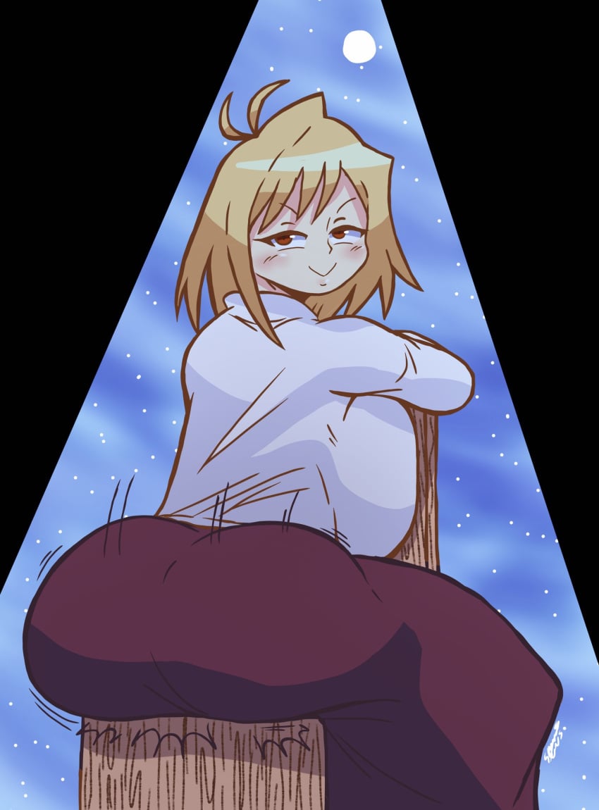 1girls alternate_breast_size arcueid_brunestud ass background bedroom_eyes big_ass blonde_hair blushing breasts breasts_bigger_than_head bubble_butt chair clothed clothing color fat_ass female female_only huge_ass huge_breasts large_ass large_breasts looking_at_viewer looking_back massive_ass melty_blood plump presenting presenting_hindquarters purple_skirt red_eyes resting showing_ass showing_off shuraspark sitting skirt smile smirk smug solo sweater thick_ass thick_thighs tsukihime type-moon vampire vampire_girl wide_hips