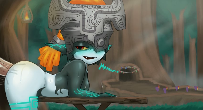 1boy 1girls anal anal_juice anal_sex animated background balls balls_deep big_ass big_penis butt_jiggle darkafterdark deep_penetration disembodied_penis doggy_style female gif helmet imp looking_back loop male midna nature_background on_table outside penis penis_in_ass plap pussy_juice shortstack squirting stomach_bulge stomach_deformation straight sweat the_legend_of_zelda twilight_princess