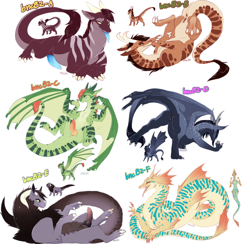 2013 3boys 3girls ass character dragon female feral maim male monster penis pussy scalie text unknown_species wings