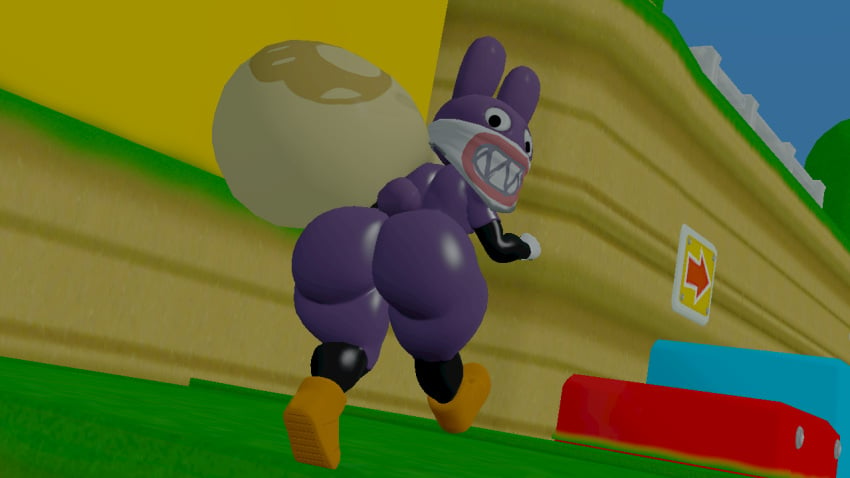 1boy 3d 3d_(artwork) anthro ass big_ass big_butt big_thighs bubble_ass bubble_butt butt curvy huge_ass huge_butt huge_thighs large_ass large_butt large_thighs looking_at_viewer looking_back looking_back_at_viewer male male_only mario_(series) nabbit nintendo outdoors rabbit rabbit_ears shoes skulltronprime969 solo tail thick thick_ass thick_butt thick_hips thick_thighs thighs walking wide_hips