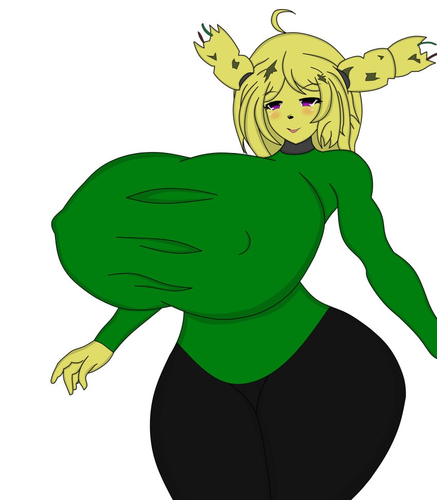 big_breasts big_thighs black_pants blush blushing_female breasts clothed cwacky3 erect erect_nipples_under_clothes erection_under_clothes erection_under_clothing female five_nights_at_freddy's five_nights_in_anime fnaf fnia green_body green_skin green_suit milf mother nipples nipples_visible_through_clothing pants purple_eyes solo springtrap springtrap_(fnaf) springtrap_(fnia) thigh thighs topless topless_female transparent_background transparent_png yoga_pants