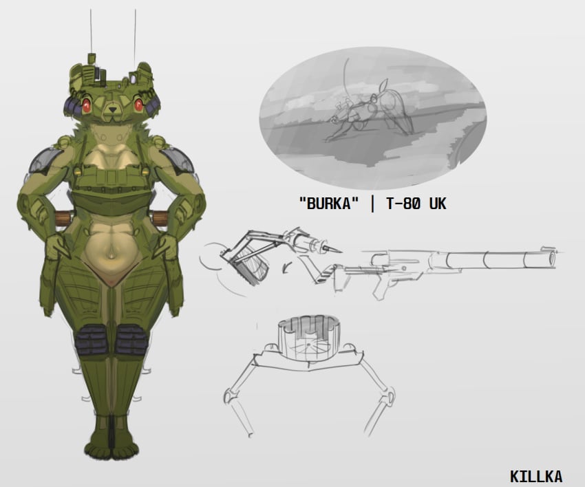 
:3 armor armored_vest bottomless bottomless_female burka_(a12) clothed clothing female killka living_machine living_tank living_vehicle machine model_sheet red_eyes solo t-80uk tank tankmorph vehicle weird wide_hips