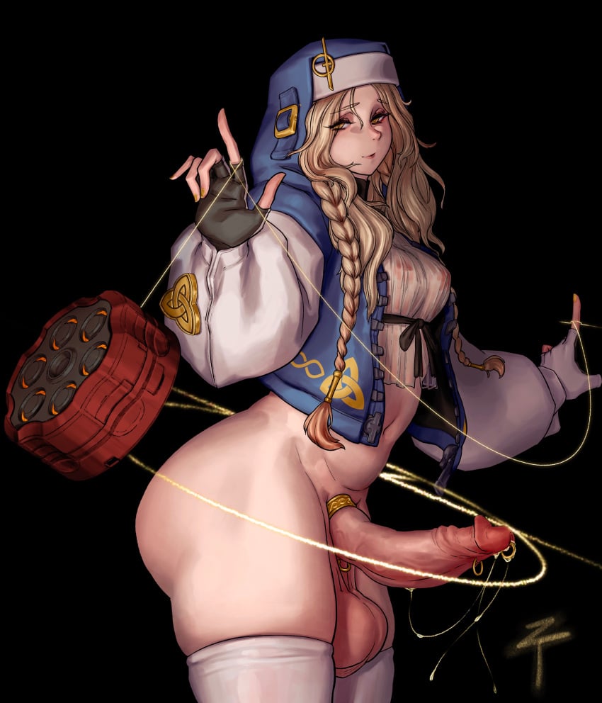 1boy 2024 ass balls big_ass big_balls big_penis blonde_hair braids breasts bridget_(guilty_gear)_(cosplay) clothed clothing cock_ring cosplay crossdressing elden_ring erection femboy fromsoftware guilty_gear hormone_breasts human hung_femboy hung_trap light_skin looking_at_viewer male male_only miquella mostly_clothed partially_clothed partially_nude penile_piercing penis precum shadow_of_the_erdtree side_view skindentation small_breasts solo solo_male standing thick_hips thick_thighs thighhighs white_thighhighs wide_hips ztyoho