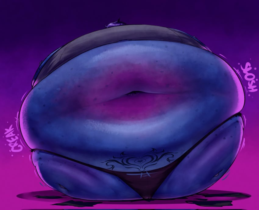 big_breasts blueberry_inflation breasts female fruityshork inflation spherical_inflation sunken_head sunken_limbs thick_thighs wide_hips