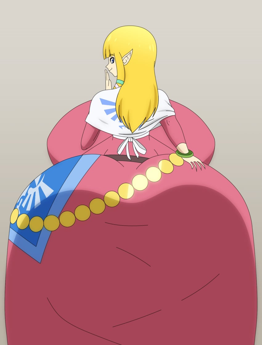 1girls damnitshuge enormous_ass grabbing_own_ass hyper hyper_ass hyper_breasts looking_back princess_zelda skyward_sword smiling solo_female tagme the_legend_of_zelda zelda_(skyward_sword)