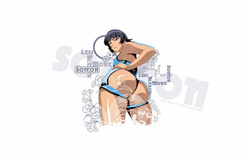 ass bleach female pettanko soifon sui-feng white_background