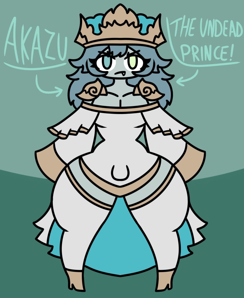 big_ass crown cute cute_face cute_fang fancy_clothing femboy princess royal royalty undead zombie zombie_boy