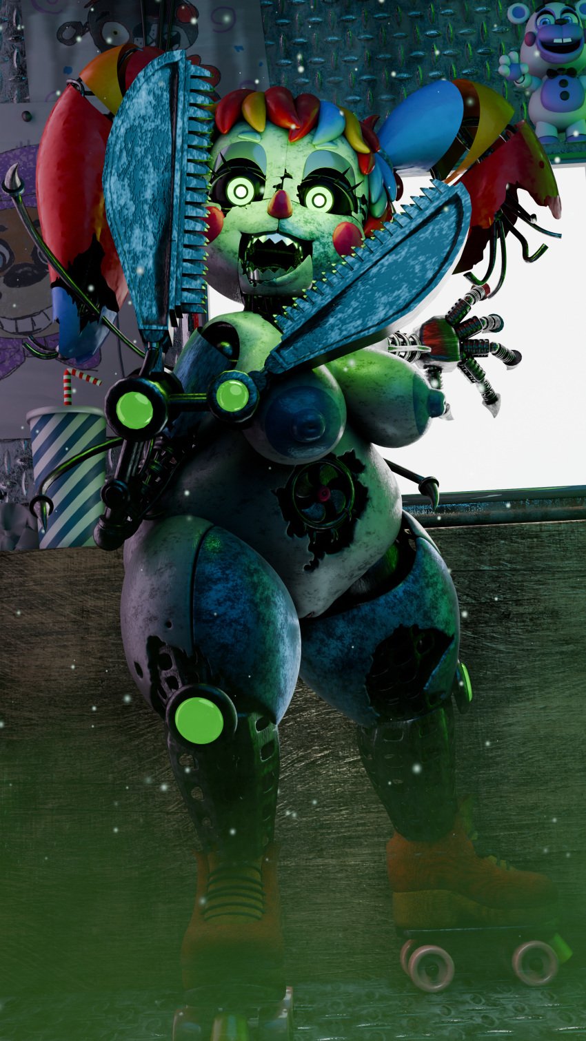 3d blender breasts circus_baby circus_baby_(fnaf) circus_booby five_nights_at_freddy&#039;s fully_naked jordevoir naked panties_down robot robot_girl scrap_baby scrap_booby shortstack solo solo_female vagina withered