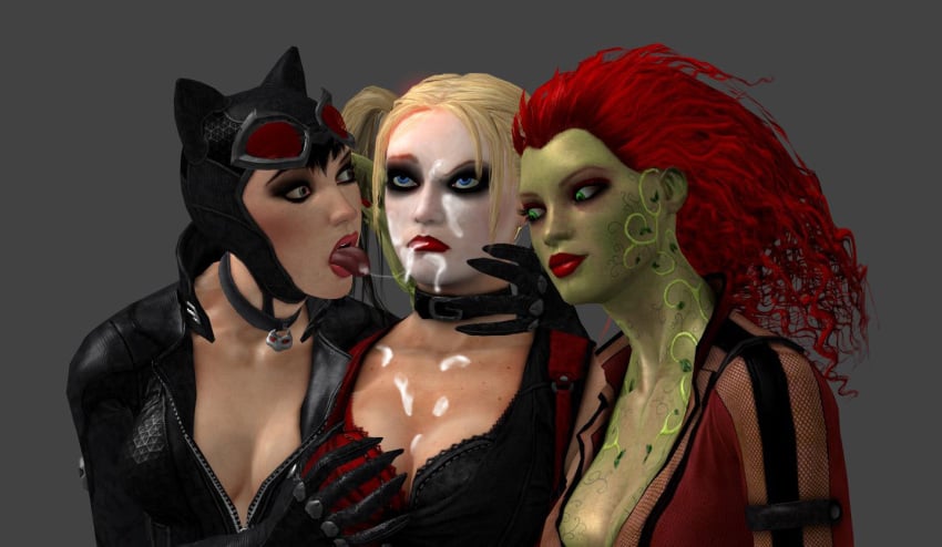 3d batman:_arkham_city batman_(series) catwoman catwoman_(arkham) catwoman_(arkham_city) cum cum_on_face dc dc_comics facial female green-skinned_female green_skin harley_quinn harley_quinn_(arkham) harley_quinn_(arkham_city) human mycop1 pamela_isley poison_ivy poison_ivy_(arkham) poison_ivy_(arkham_city) rocksteady_studios selina_kyle tagme