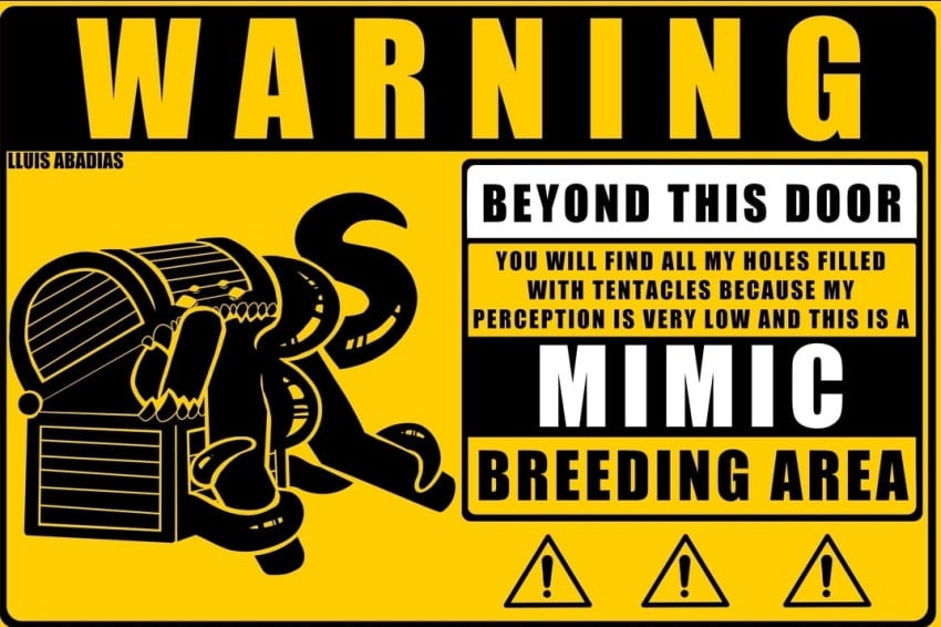 english_text lluisabadias mimic mimic_chest sign stick_figure stickman tentacle text warning_sign