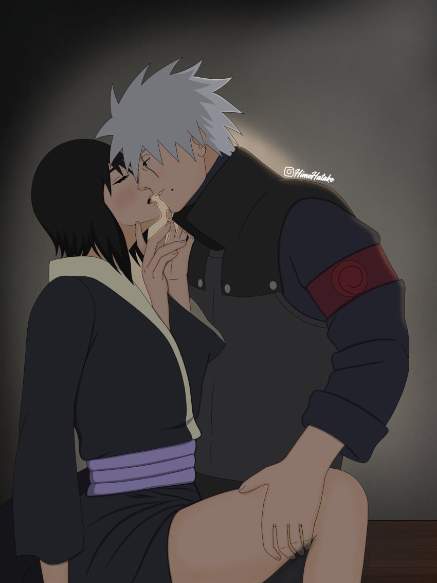 1boy 1girls ass bare_legs big_ass black_hair boruto:_naruto_next_generations clothing female hatake_kakashi headband headband_removed himehatake imminent_kissing implied_sex indoors instagram_username kimono kunoichi male male/female mask mask_removed naruto naruto_(series) naruto_shippuden ninja no_shoes pants romantic romantic_couple shirt shizune silver_hair sitting sitting_on_lap sitting_on_person straddling straight unmasked url waist_grab watermark web_address