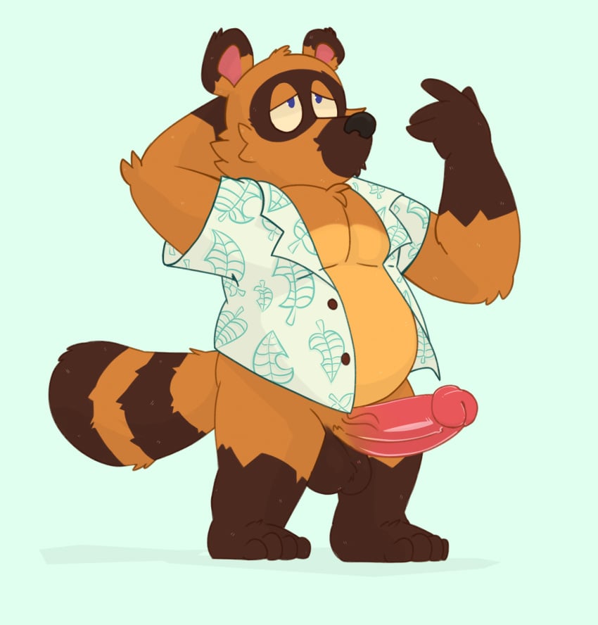 animal_crossing anthro cakerthebear canid canine hi_res male mammal nintendo raccoon_dog tanuki tom_nook