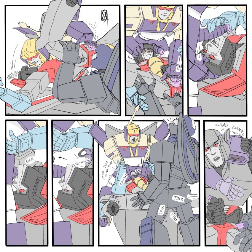 agressive alien anal anal_sex astrotrain blitzwing_(transformers) comic comic_page comic_panel cum cum_in_pussy cuntboy cuntboy_sans_balls decepticon decepticon_insignia dick_on_face dick_sucking dripping_cum dripping_precum eating_ass face_fucking fingering fingering_ass fingering_partner gay herm hermaphrodite intersex jacking_off jacking_off_another male male_only maleherm megatron multi_genitalia nuefass on_table orgy orgy_sex penis pussy red_eyes robot robot_alien robot_humanoid robot_sex shockwave_(transformers) simple_coloring simple_shading skull_fucking starscream transformers transformers_g1 vaginal_penetration vaginal_sex wings