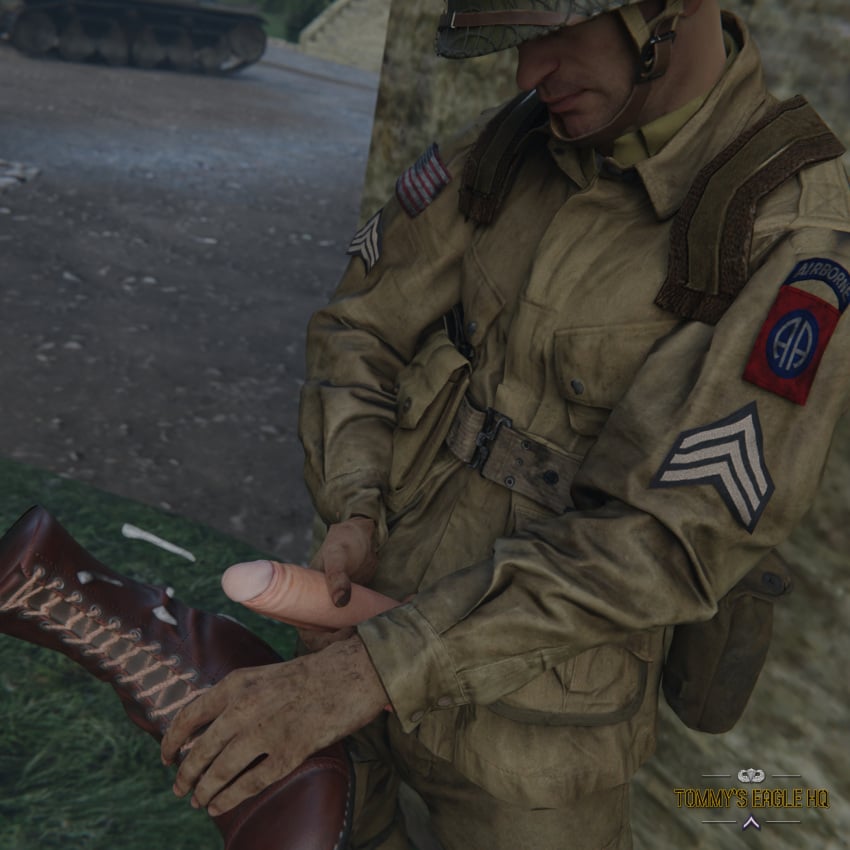 airborne boots cum cumshot foot_fetish helmet manly paratrooper soldier soldiers tommys_eagle_hq tough_guy uniform world_war_2