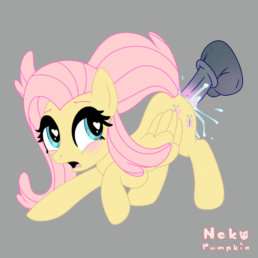 absurd_res black_penis blue_eyes blush bodily_fluids cum cum_inside duo ejaculation equid equine female fluttershy_(mlp) friendship_is_magic genital_fluids genitals hair hasbro hi_res horse leaning leaning_forward looking_back male male/female male_penetrating mammal my_little_pony nekopumpkin open_mouth penetration penile penile_penetration penis penis_in_pussy pink_hair pony vaginal_penetration vaginal_penetration wings yellow_body