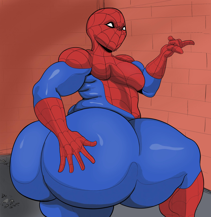 1boy big big_ass big_butt femboy kindatrash marvel solo_male spider-man spider-man_(series) thick_ass thick_thighs