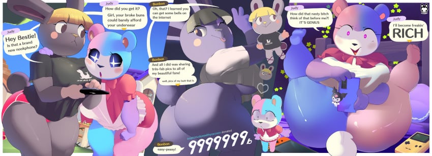 2024 
2024 
animal_crossing 
anthro 
bear 
bonbon_(animal_crossing) absurd_res aerth animal_crossing anthro ass bear bed big_breasts big_butt black_body black_clothing black_eyes black_fur black_nose black_shirt black_topwear blonde_hair blue_body blue_fur bonbon_(animal_crossing) bottomless bottomwear breasts building butt cellphone clothed clothing cotton_tail dialogue digital_media_(artwork) dress duo electronics english_text eyelashes female fingers fur furniture game_boy game_boy_color game_boy_family hair hi_res holding_cellphone holding_object holding_phone holding_smartphone house judy_(animal_crossing) kuromi lagomorph leporid long_ears mammal multicolored_body multicolored_clothing multicolored_dress multicolored_fur nintendo nintendo_switch on_bed one_eye_closed onegai_my_melody onlyfans open_mouth outside phone pink_body pink_bottomwear pink_clothing pink_fur pink_shorts presenting presenting_hindquarters rabbit red_clothing red_dress round_ears sanrio scut_tail selfie shirt short_tail shorts smartphone sparkles sparkling_eyes spread_legs spreading tail text thick_thighs topwear two_tone_body two_tone_clothing two_tone_dress two_tone_fur white_clothing white_dress white_shirt white_topwear yellow_nose