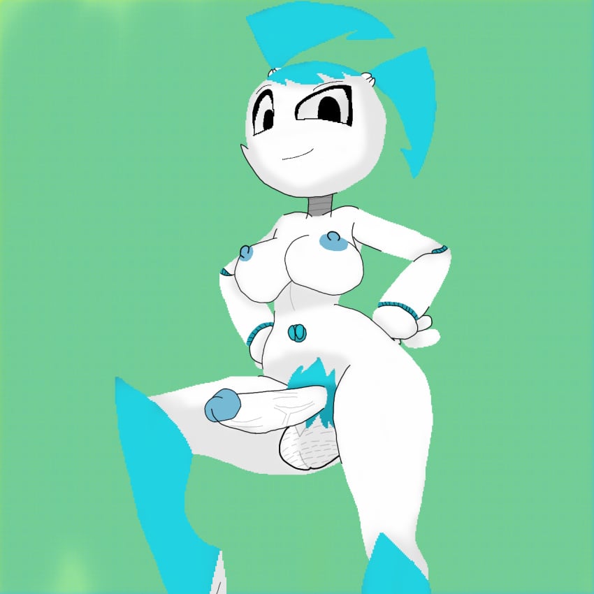 alternate_version_at_source big_breasts futa_only futanari futanari_connoisseur_(artist) grey_impact jenny_wakeman my_life_as_a_teenage_robot nickelodeon pubic_hair smiling_at_viewer solo traced traced_art