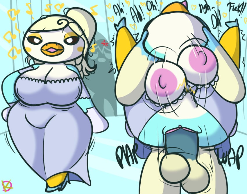 animal_crossing anthro ape ass avian bedroom_eyes big_breasts big_butt big_penis bird bouncing_breasts breasts cleavage clothed clothing cosplay disney duo elsa_(frozen) female footwear frozen_(film) full_nelson genitals gorilla half-closed_eyes hans_(animal_crossing) haplorhine high_heels instant_loss_2koma klutzatdusk male male/female mammal narrowed_eyes nintendo nipples penetration penguin penis primate questionable_consent seductive shoes sprinkle_(animal_crossing) stomach_bulge testicles thick_thighs tight_clothing vaginal_penetration wide_hips