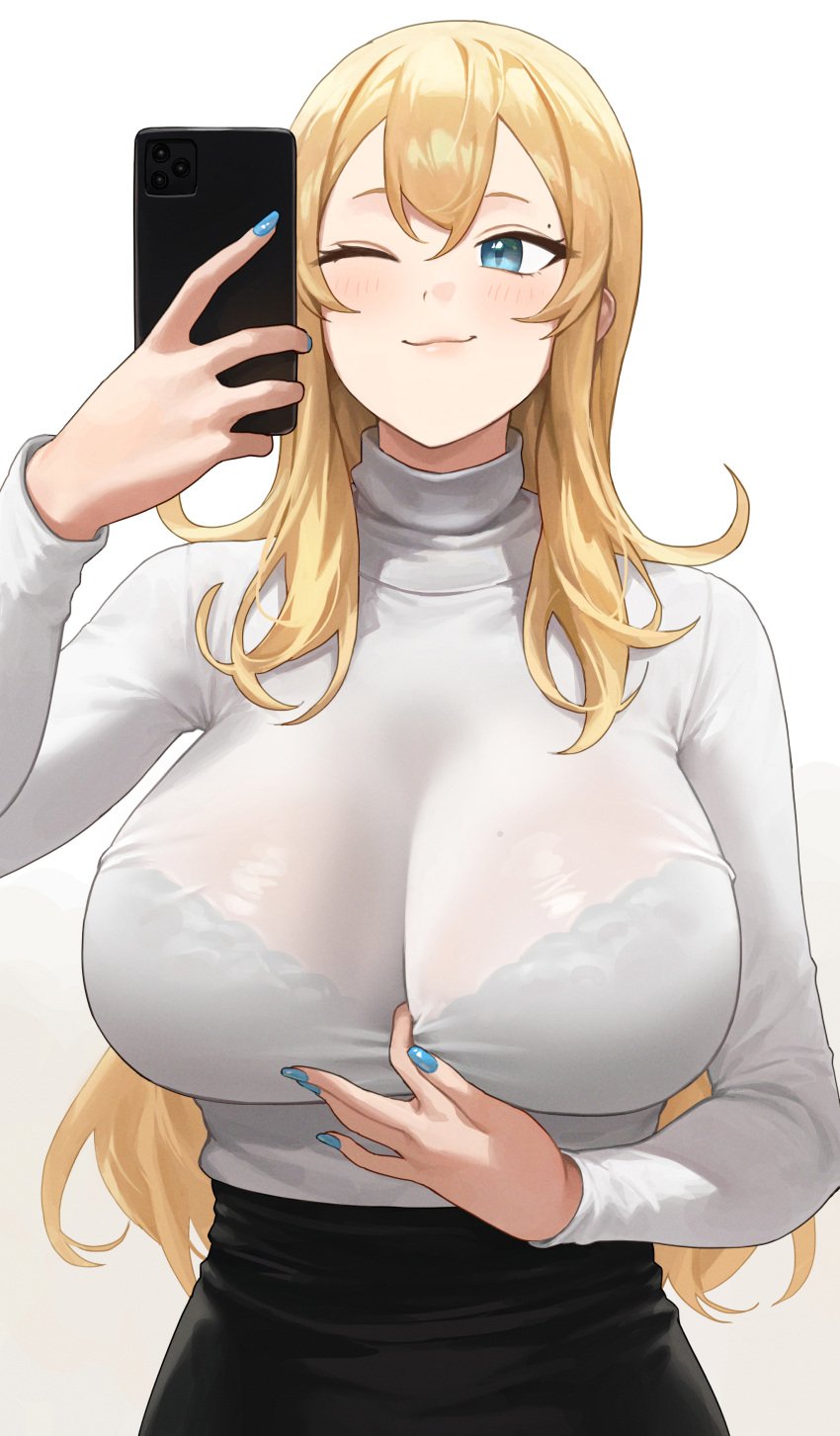 1girls big_breasts breasts claire_lamund_(nhaliz) curvaceous curvy curvy_female female female_focus female_only hi_res highres huge_breasts large_breasts light-skinned_female light_skin nhaliz solo solo_female solo_focus