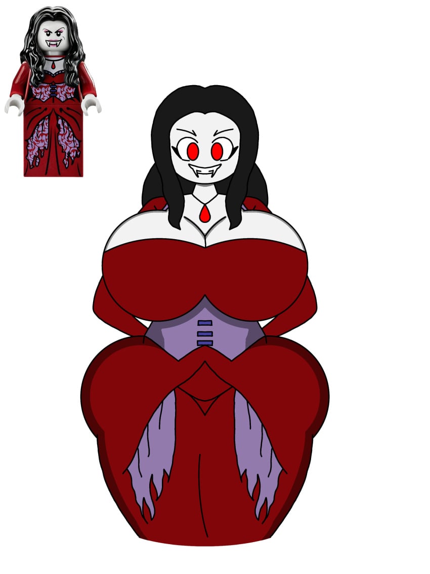 artist_request big_ass big_breasts black_hair dress fangs huge_ass huge_breasts lego lego_monster_fighers red_dress red_eyes source_request thick_thighs transparent_background unknown_artist vampire vampire_fangs vampire_girl vampyre_bride white_skin wide_hips