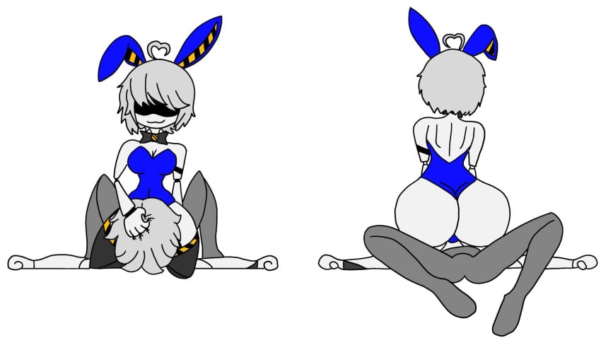 big_ass blue_bunny blue_bunny_ears blue_bunnysuit breasts bunny_ears bunny_girl bunnysuit eating_pussy facesitting murder_drones murder_drones_oc serial_designation_8_oc serial_designation_lr_oc sharkwar thick_ass thick_hips thick_legs thick_thighs