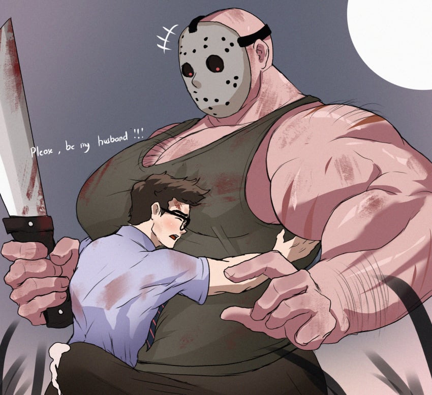 bara boner bulge cum da_ddy22 daddy dadee dbd dead_by_daylight dwight_fairfield erection erection_under_clothes friday_the_13th genital_fluids hockey_mask jason_voorhees male male_only manly mask masked masked_male mature_male muscular_male orgasm penis_outline