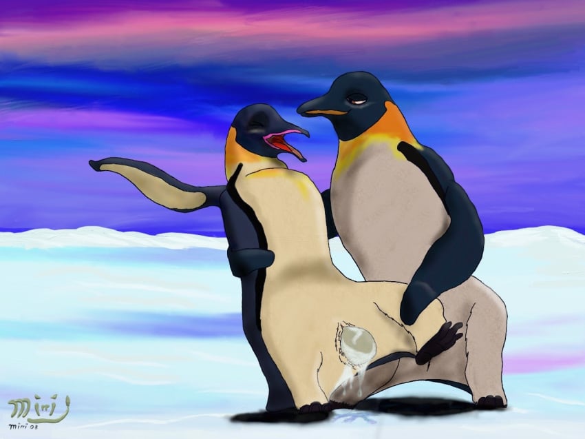 anthro egg egg_laying female furry happy_feet male memphis norma_jean penguin pussy straight