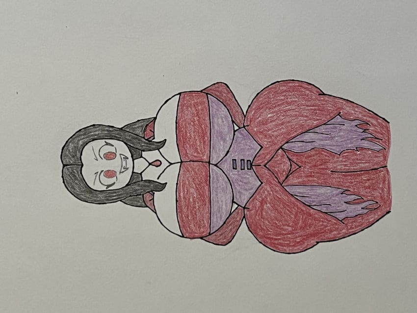 big_ass big_breasts black_hair dress fangs huge_ass huge_breasts lego lego_monster_fighers red_dress red_eyes thick_thighs unknown_artist vampire vampire_fangs vampire_girl vampyre_bride white_skin wide_hips