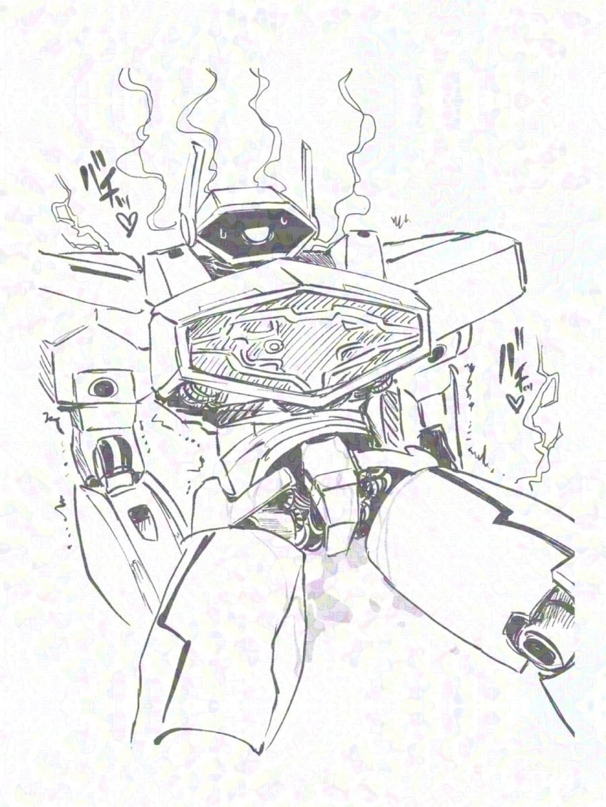 male_only one_eye robot shockwave_(transformers) smoke steaming_body sweat sweatdrop transformer transformers transformers_idw trembling