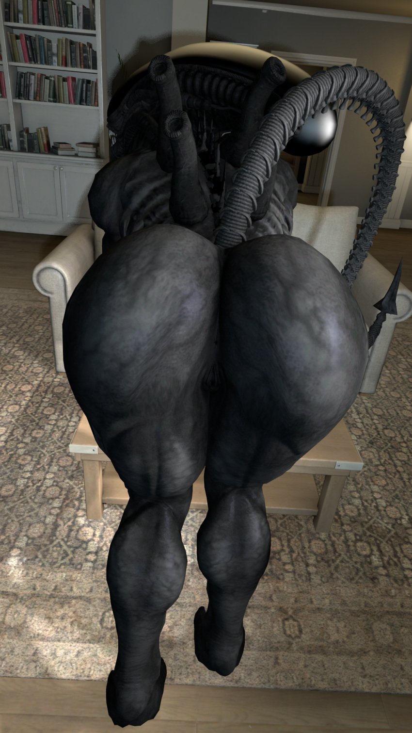 3d 9:16 alien alien_(franchise) anus ass bent_over big_butt black_body bubble_butt dark-skinned_female digital_media_(artwork) eyeless female female_xenomorph genitals hi_res huge_butt humanoid inside kyleroo nude open_mouth presenting presenting_hindquarters pussy solo source_filmmaker_(artwork) tail teeth xenomorph