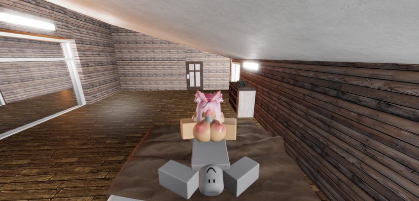 big_breasts cat_ears catgirl dummy_(roblox) pink_hair roblox roblox_avatar roblox_condo roblox_game roblox_studio robloxian titjob