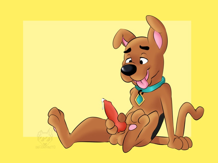 1boy a_pup_named_scooby-doo balls canine canine_penis collar furry great_dane hanna-barbera incorgnito knot male male_only masturbation no_humans penis scooby-doo scooby-doo_(character) solo testicles uncensored