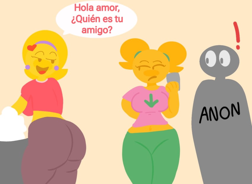 bad_anatomy big_ass big_breasts emoji_(race) emoji_bitch emoji_milf emojifam_(sssir8) fanart milf mother-in-law mother_and_daughter mother_in_law nismanxd spanish spanish_text sssir8