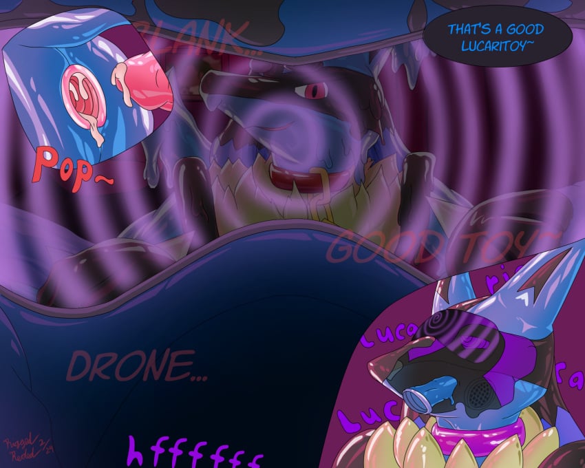 2024 anal anal_sex bodily_fluids bulge ceph_(almightyparafox) collar cum cum_in_ass cum_inside erection fellatio first_person_view gag gagged generation_4_pokemon genital_fluids genitals hi_res hypnosis hypnotic_visor latex liquid_latex lock_bulge lucario male male_only mind_control nintendo null_bulge oral oral_penetration penetration penile penis pokemon pokemon_(species) revenge riggedreded sex spreading submissive_male surprise teasing toy unlocking