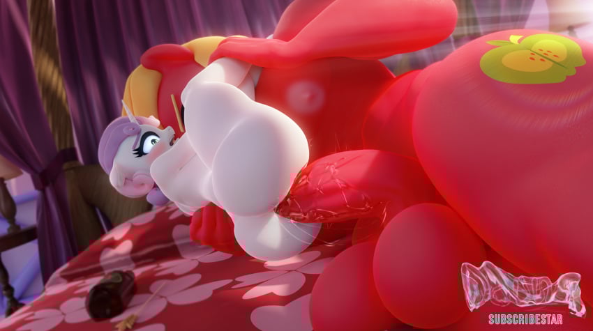 1boy 1girls age_difference anal_sex anthro anthro_on_anthro big_macintosh_(mlp) dduns female male massive_penis my_little_pony sweetie_belle_(mlp) young_anthro younger_female